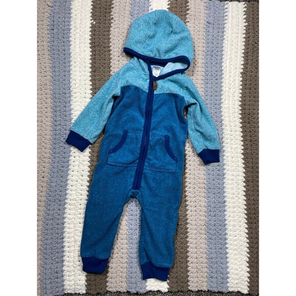 Baby Boy Fleece Romper Set – Size 12M – Cozy 3-Pack Bundle - Picture 2 of 7